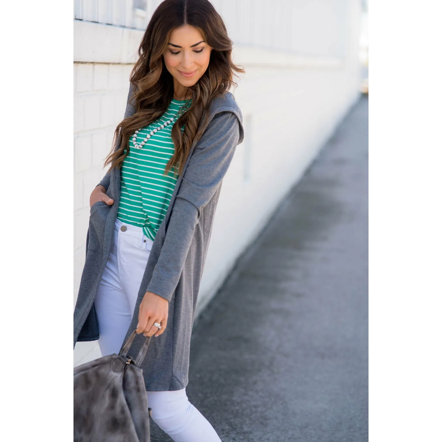 Hooded Tunic Cardigan