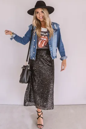 How To Wow Sequin Midi Skirt