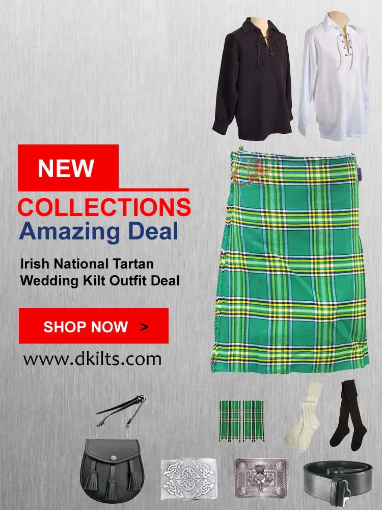 Irish National Tartan Wedding Kilt Outfit Deal