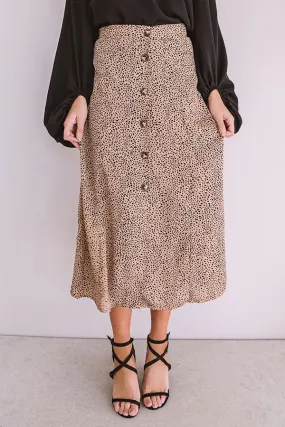 Irresistibly Yours Button Up Leopard Skirt