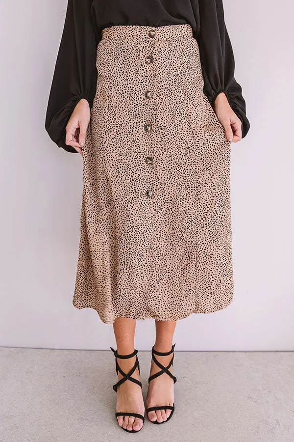 Irresistibly Yours Button Up Leopard Skirt