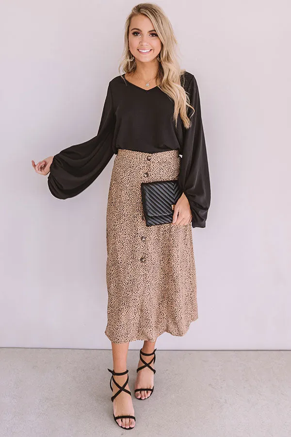 Irresistibly Yours Button Up Leopard Skirt