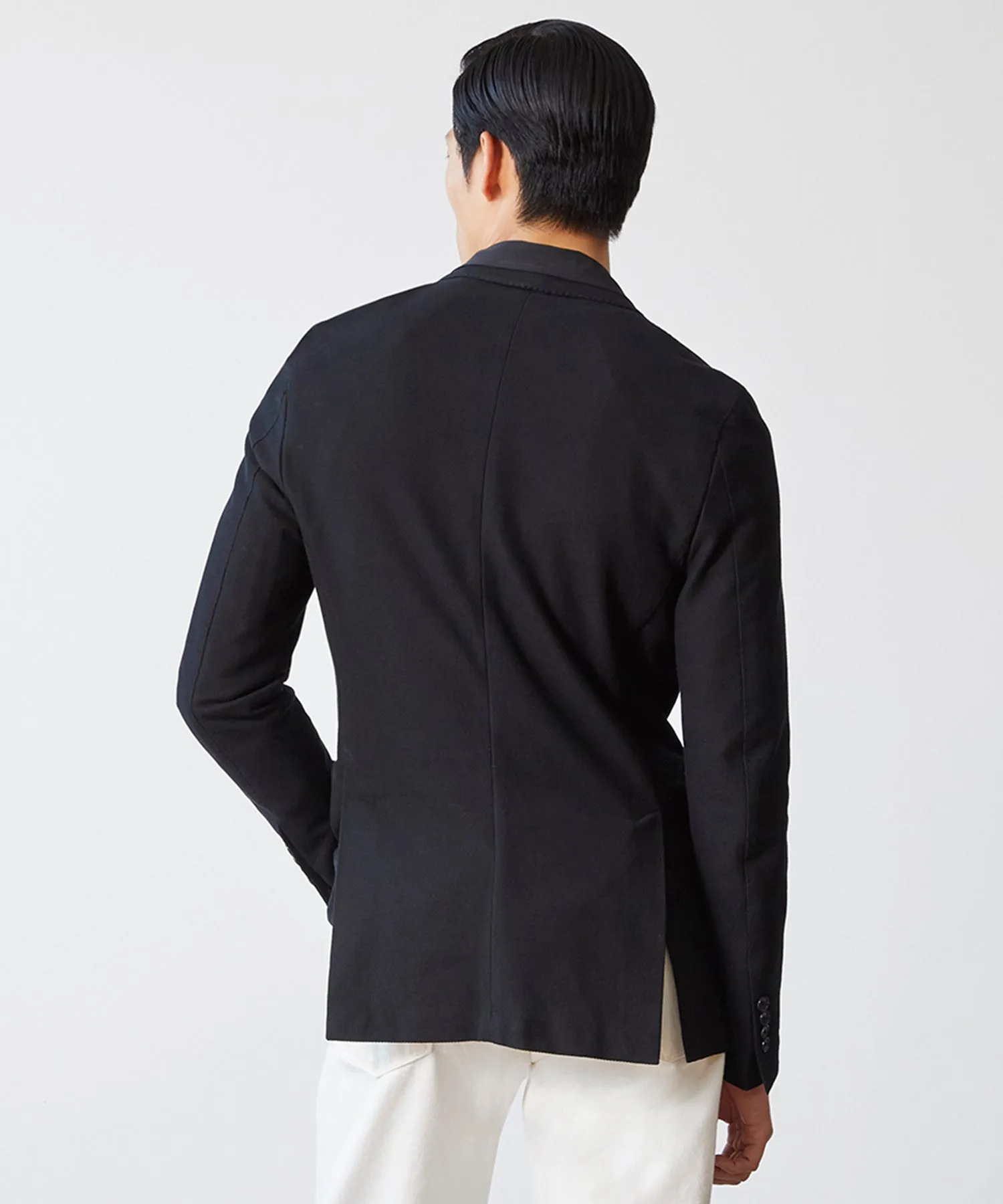 Italian Knit Sport Coat in Black