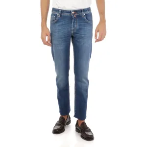 Jacob Cohen Blue Cotton Slim Men Jeans