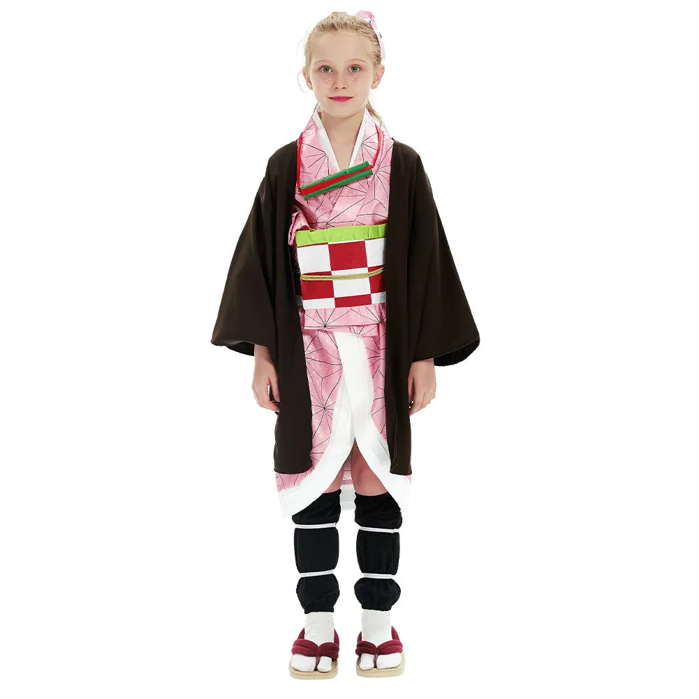 Kamado Nezuko Kids Kimono Cosplay Costume