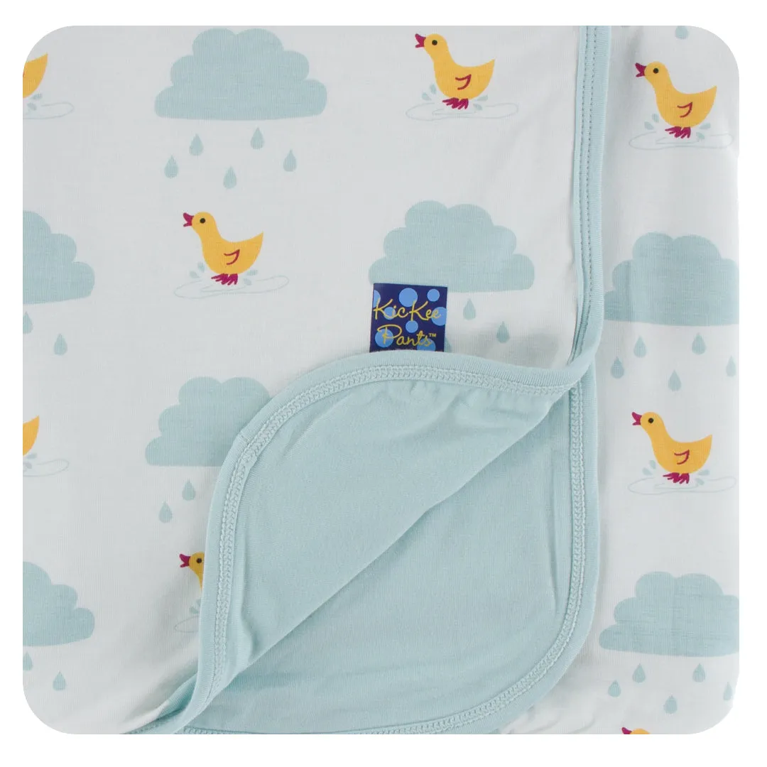 KicKee Pants Natural Puddle Duck Stroller Blanket