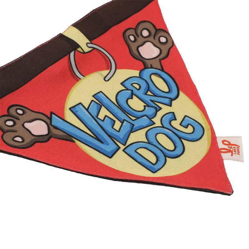 Lana Paws Velcro Dog Adjustable Dog Bandana/Scarf,  Red, Blue and Yellow