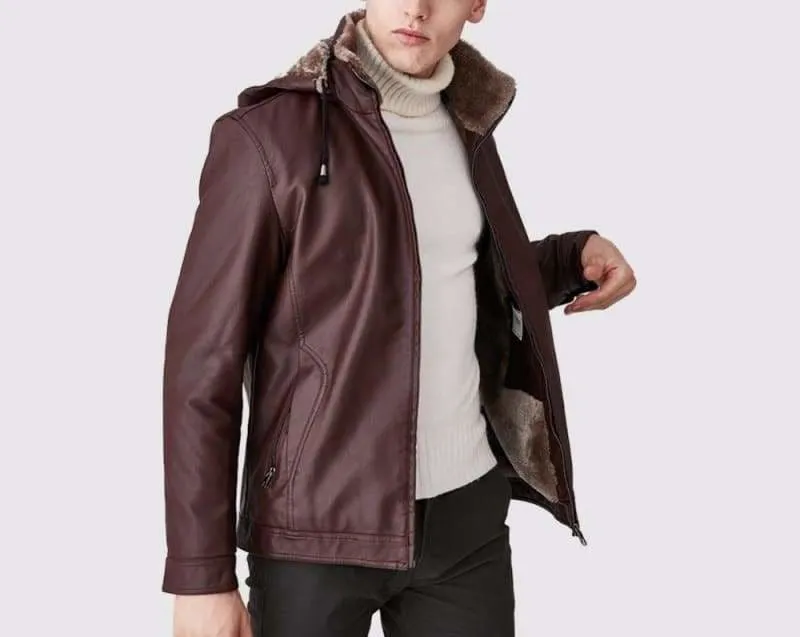 Leather Jackets Fur Hooded Just For You