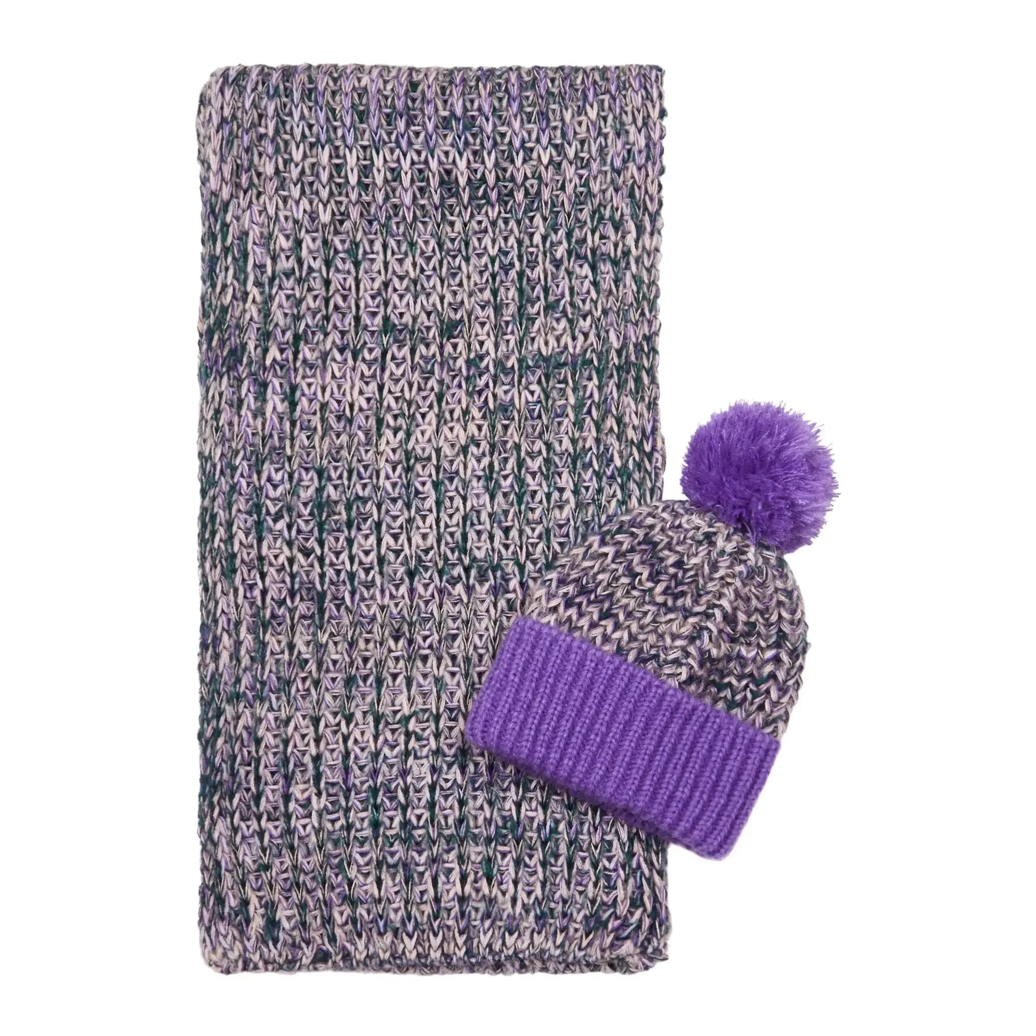 Lolly Hat & Florence Scarf Set - Purple