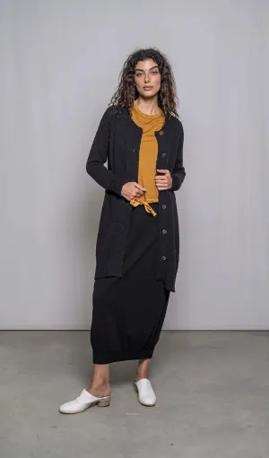 LONG CARDIGAN SP2450 - BLACK