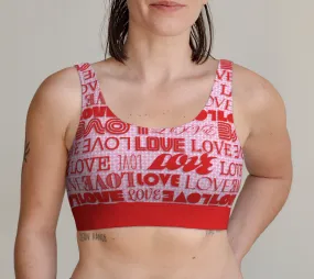 Love Print Scoop Bralette