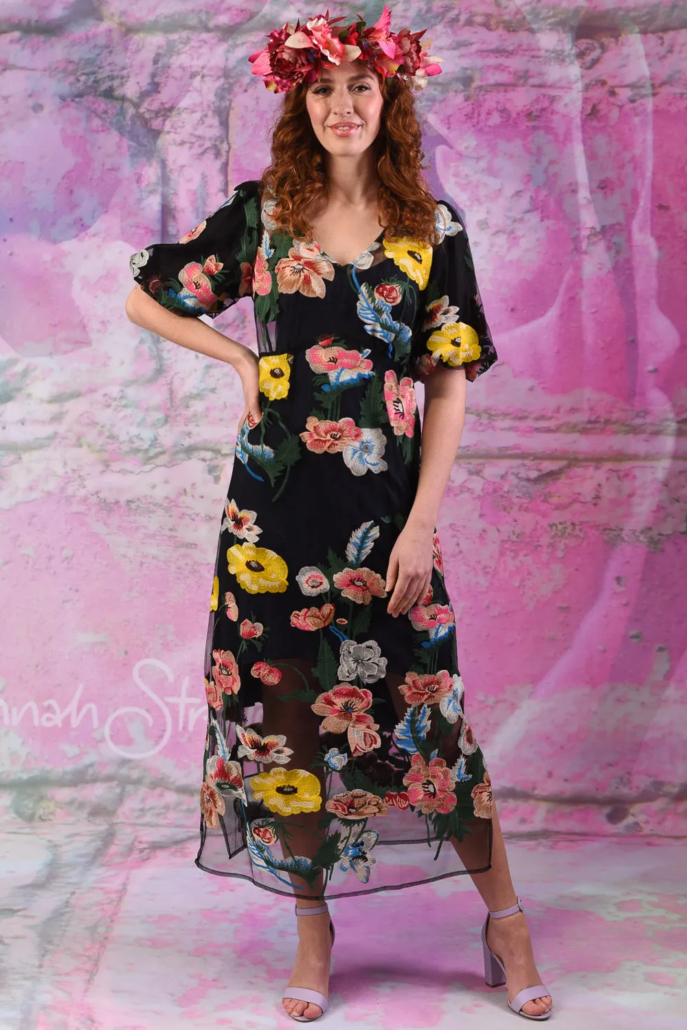 Loveable Dress - Black Floral