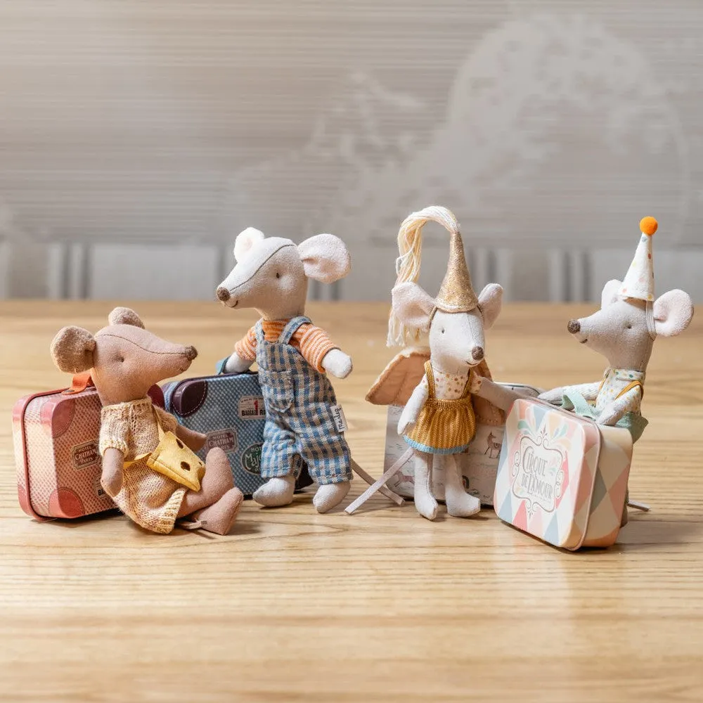 Maileg fairy clothes in suitcase, little sister mouse