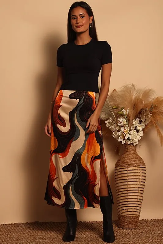 MALDIVES MIDI SLIT SKIRT