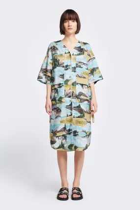 Mari Dress Vortex Mountain Print