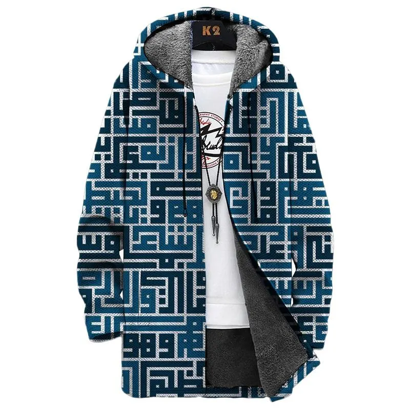 MEN'S PRINTED HOODED FLEECE JACKET 27743063YM