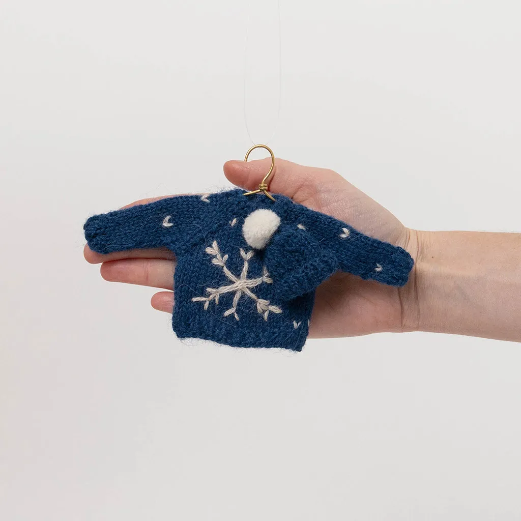 Mini Snowflake Sweater Ornament