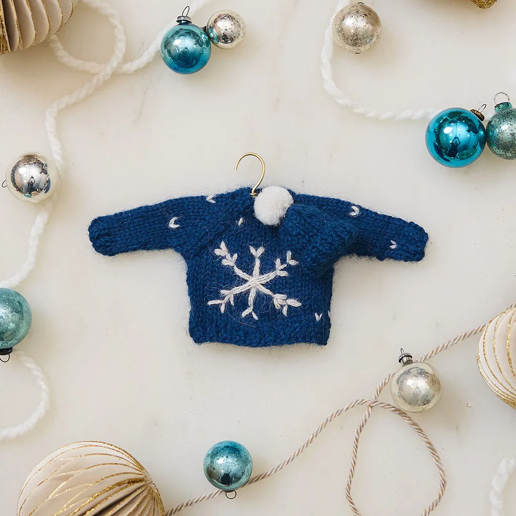 Mini Snowflake Sweater Ornament