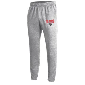 NC State Wolfpack Champion Heather Grey Wolfhead Fleece Jogger Sweatpants