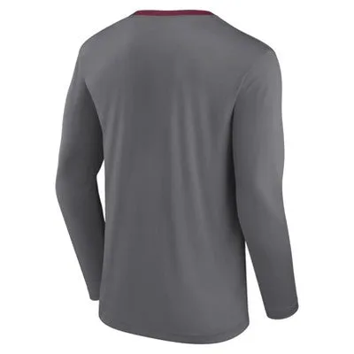 New - NBA Cleveland Cavaliers Men's Long Sleeve Gray Pick and Roll Poly Performance T-Shirt - L