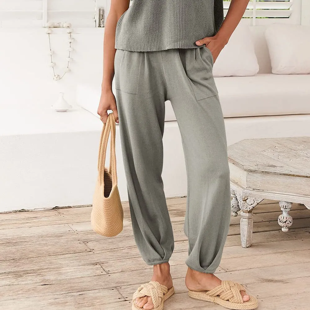 Nsquared Comfortable Pants Summer Solid Color Fashion Casual Pants Ladies