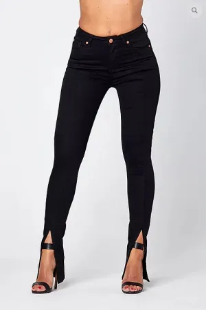 O-KALI' SKINNY SLIT JEANS