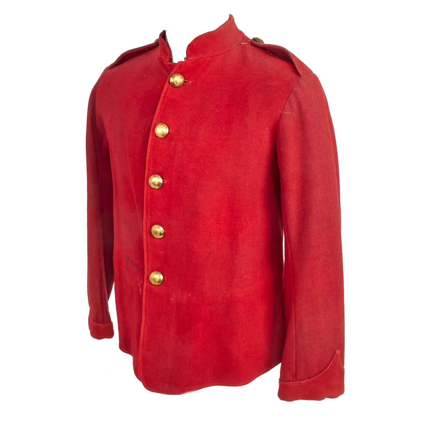 Original British WWI Era Other Ranks Scarlet Tunic With Irish Volunteers Brass Buttons