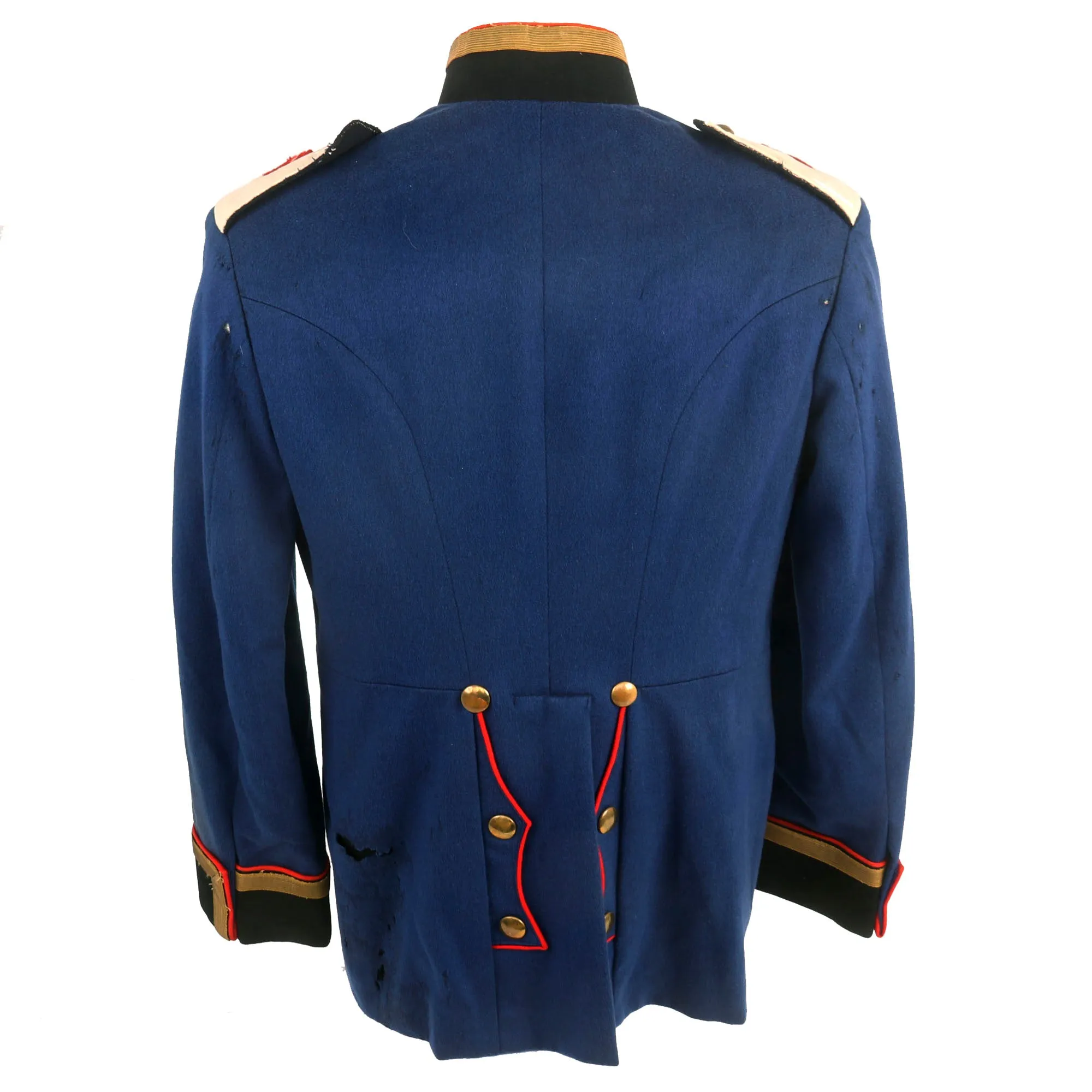 Original German Pre-WWI Imperial German Prussian Army Artillery Regiment M1895 Dunkelblau Waffenrock Tunic With  Unit Corresponding Shoulder Straps