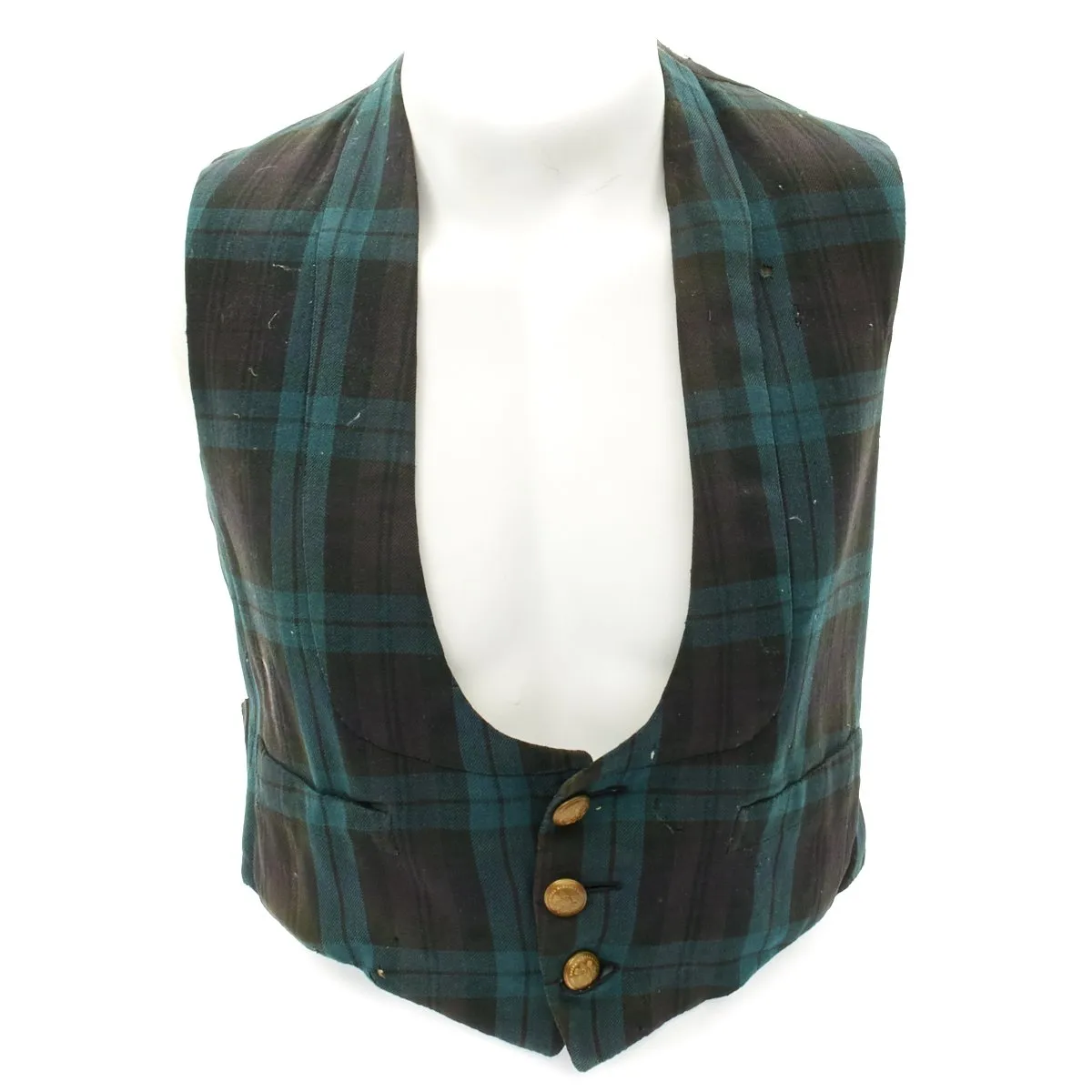 Original Scottish Black Watch Officer's Mess Dress Tunic with Tartan Waistcoat - circa 1881-1931