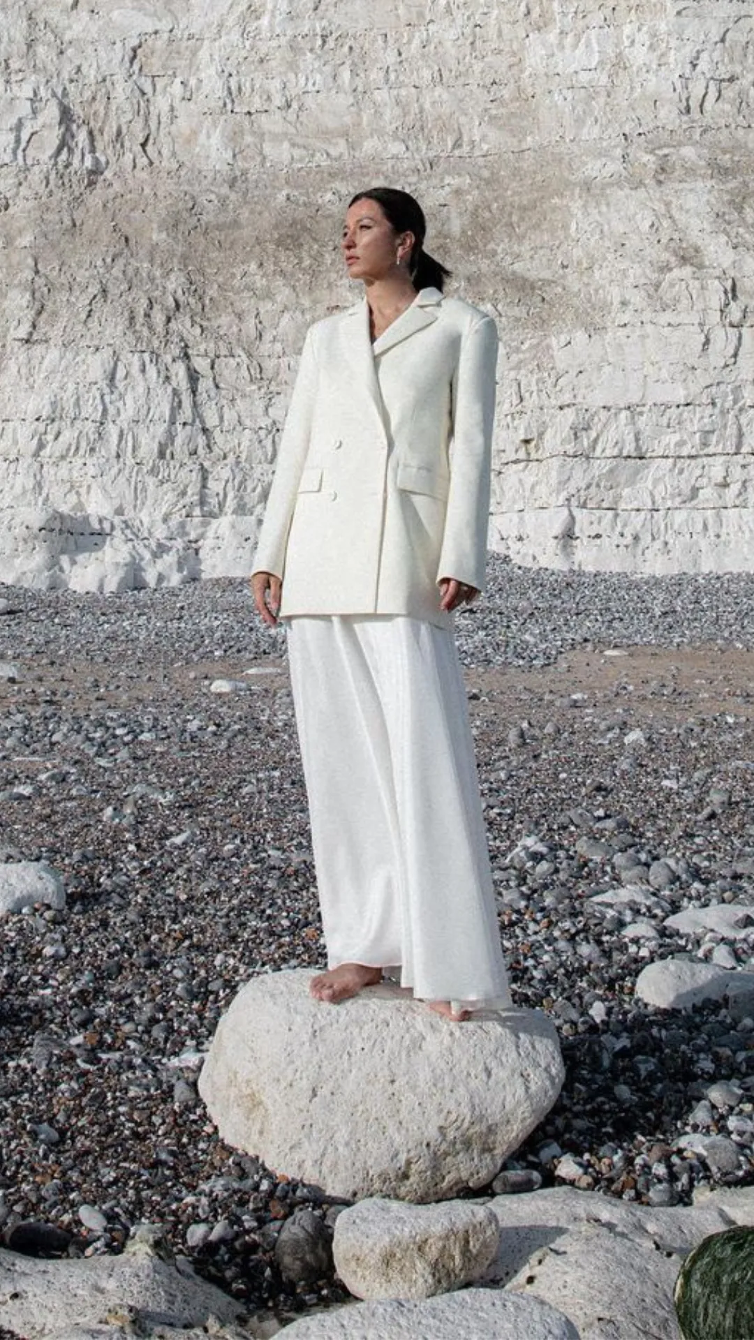 Oversized Ivory Blazer by INNNA