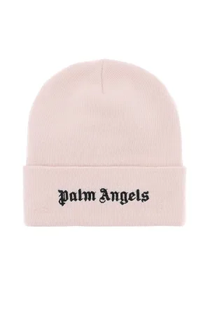 Palm angels embroidered logo beanie hat