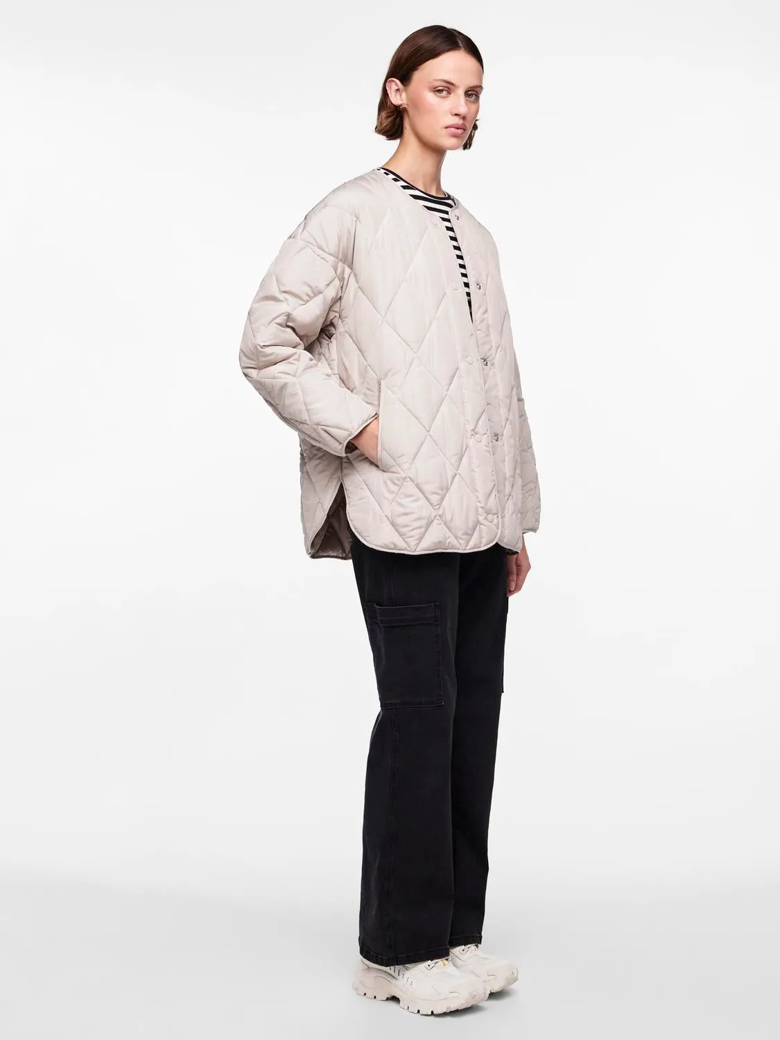 PCSTELLA Jacket - Silver Gray