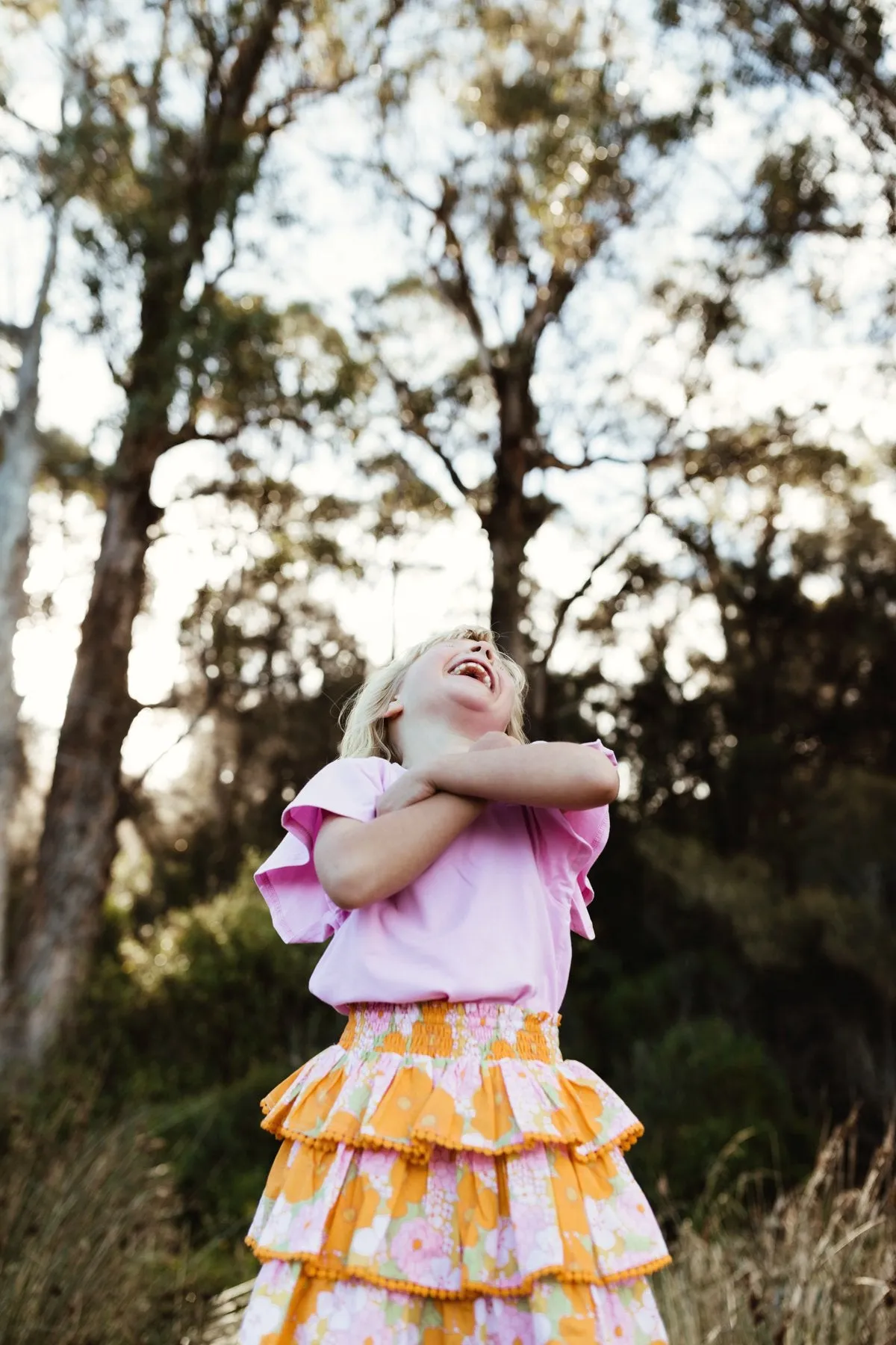 PEGGY LEE RUFFLE SKIRT DAHLIA