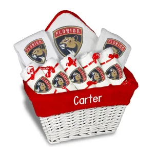 Personalized Florida Panthers Large Basket - 9 Items