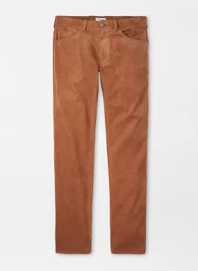 Peter Millar Superior Soft Corduroy Five-Pocket Pant-Cognac