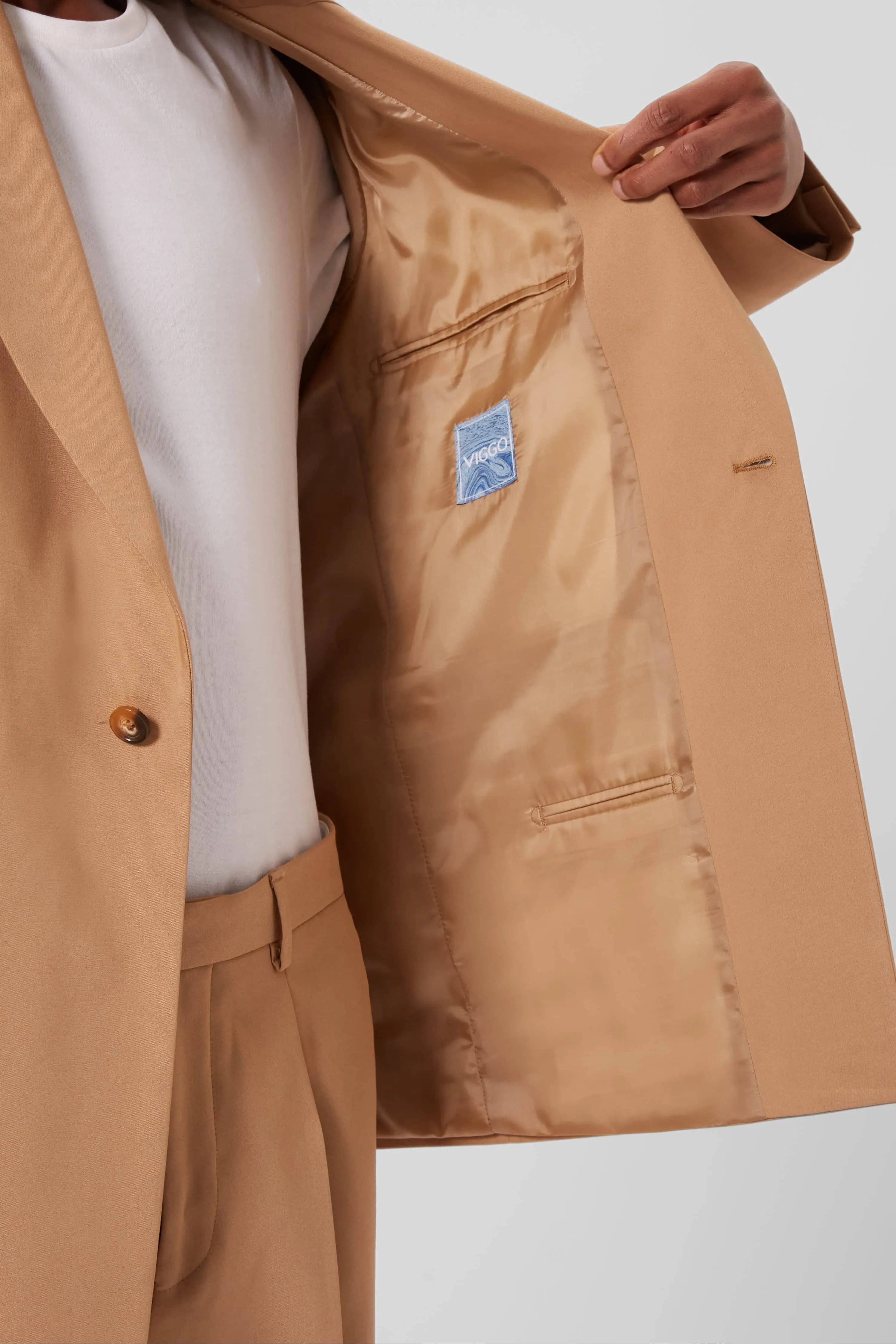 Pierre Oversized Brown Cotton Suit - ARCHIVE