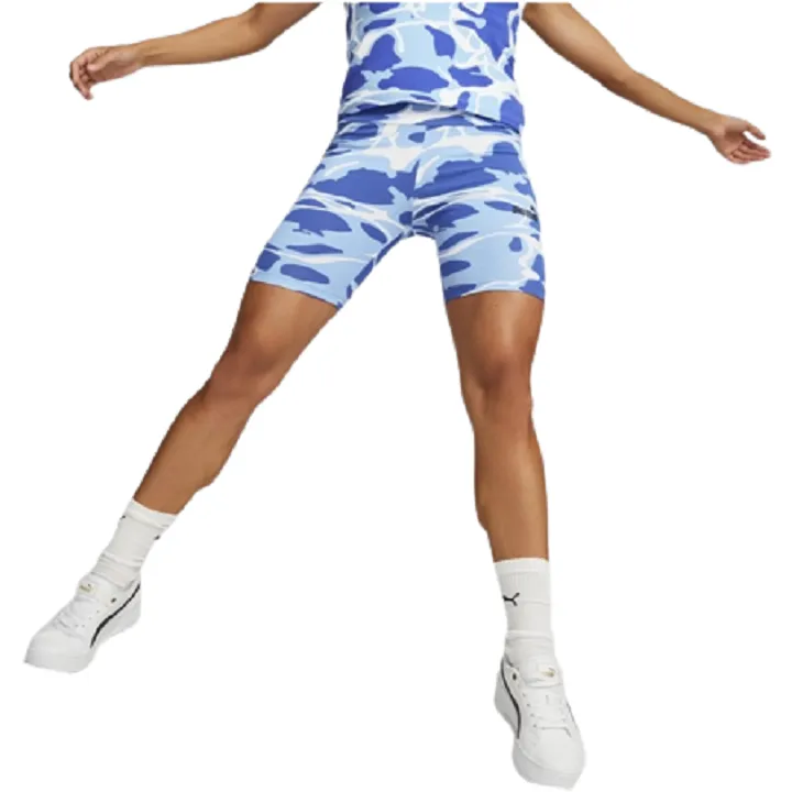 Puma Women's Summer Splash Tights Shorts - Blue / White