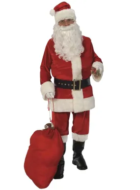 Red Velvet Deluxe Mens Santa Claus Christmas Costume