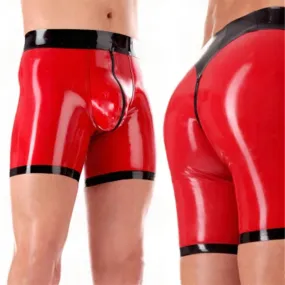 Red With Black Line Latex Boxer