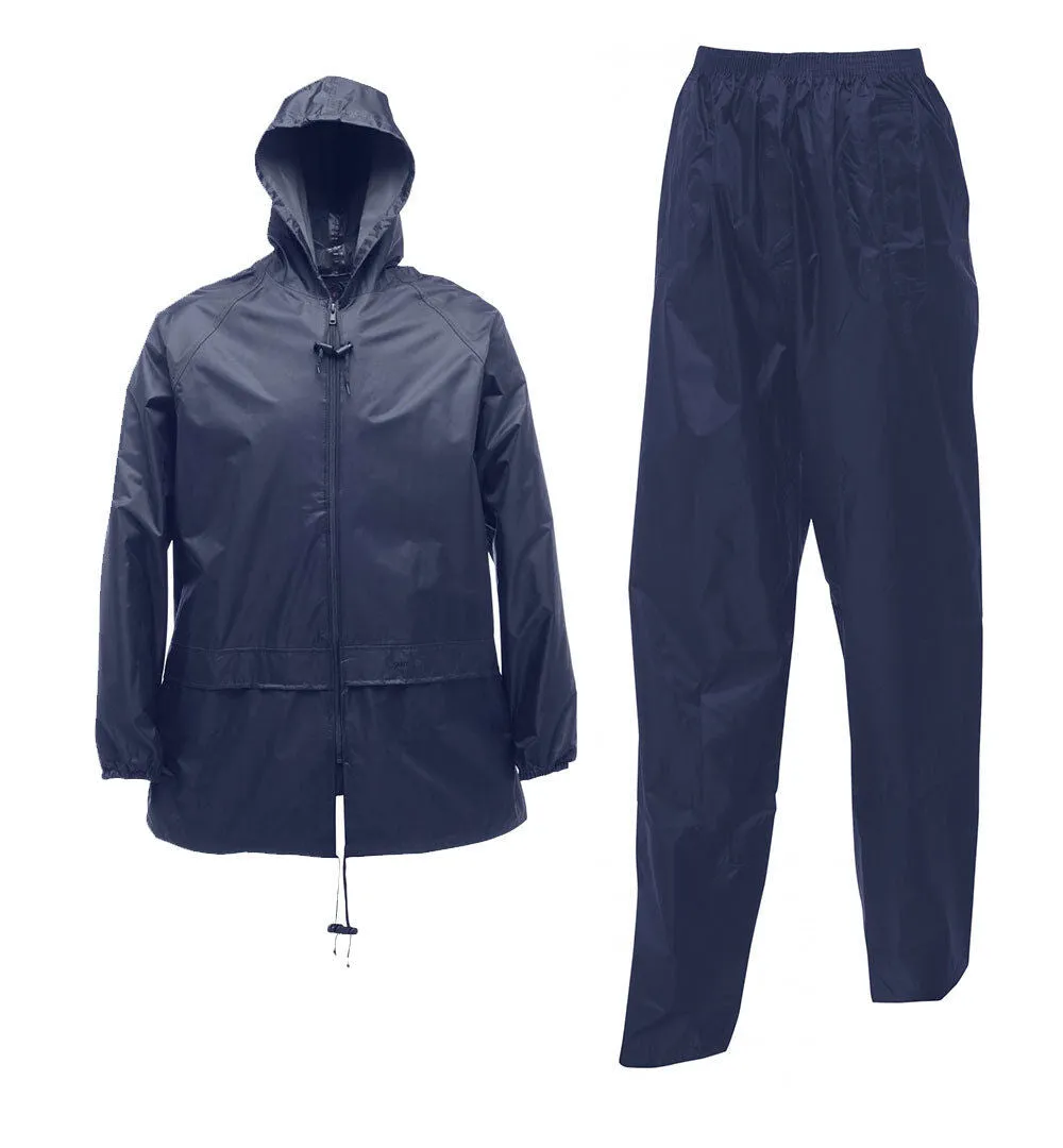 Regatta Adults 2 Piece Waterproof Rain Suit and Trousers