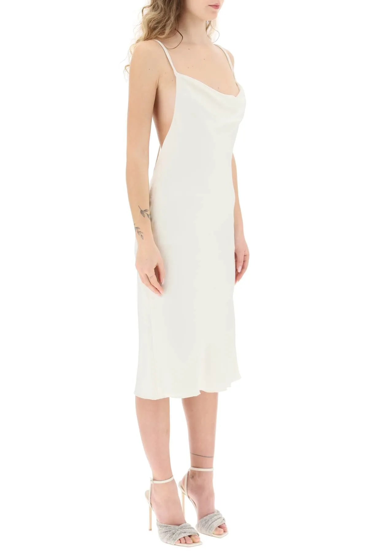 Rotate responsible satin midi dress