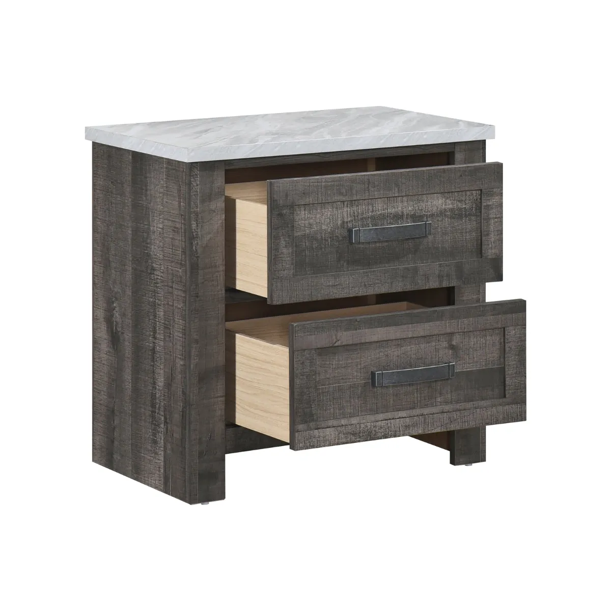 Rustic Stone-Top Nightstand: Beowulf Collection