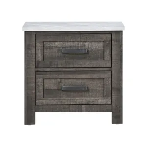 Rustic Stone-Top Nightstand: Beowulf Collection