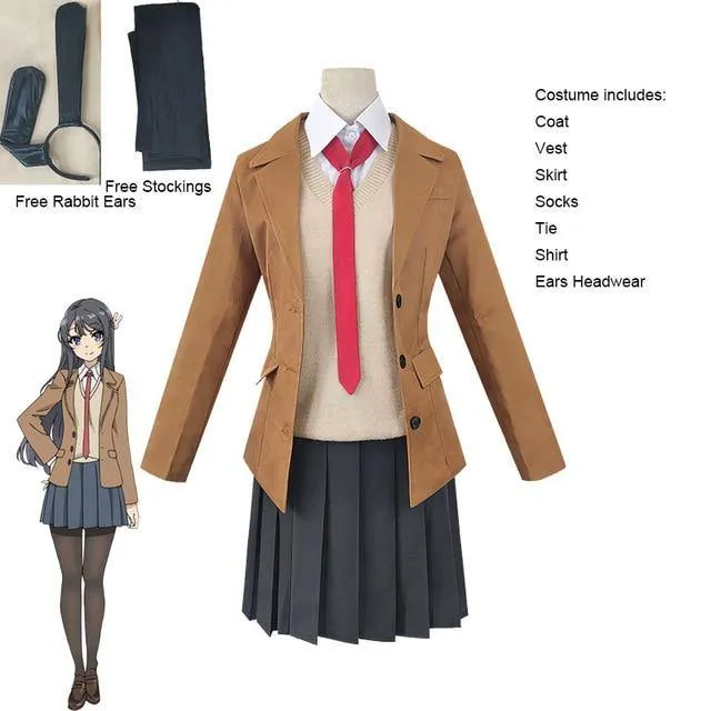 Sakurajima Mai Cosplay Costume Set