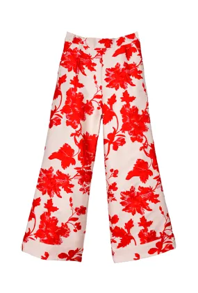 SAMPLE - Hepburn High Rise Trousers - Run for the Roses Brocade