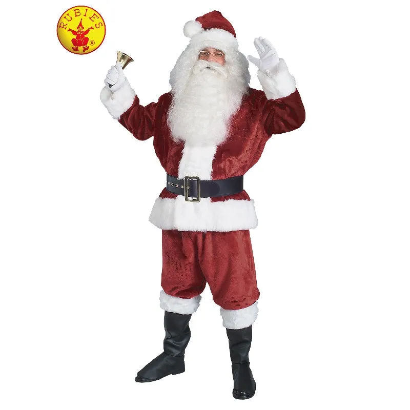 Santa Claus Crimson Plush Costume - Adults - Rubies