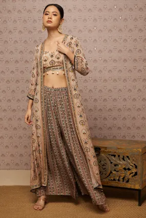 Sarouk embroidered co-ord set with jacket