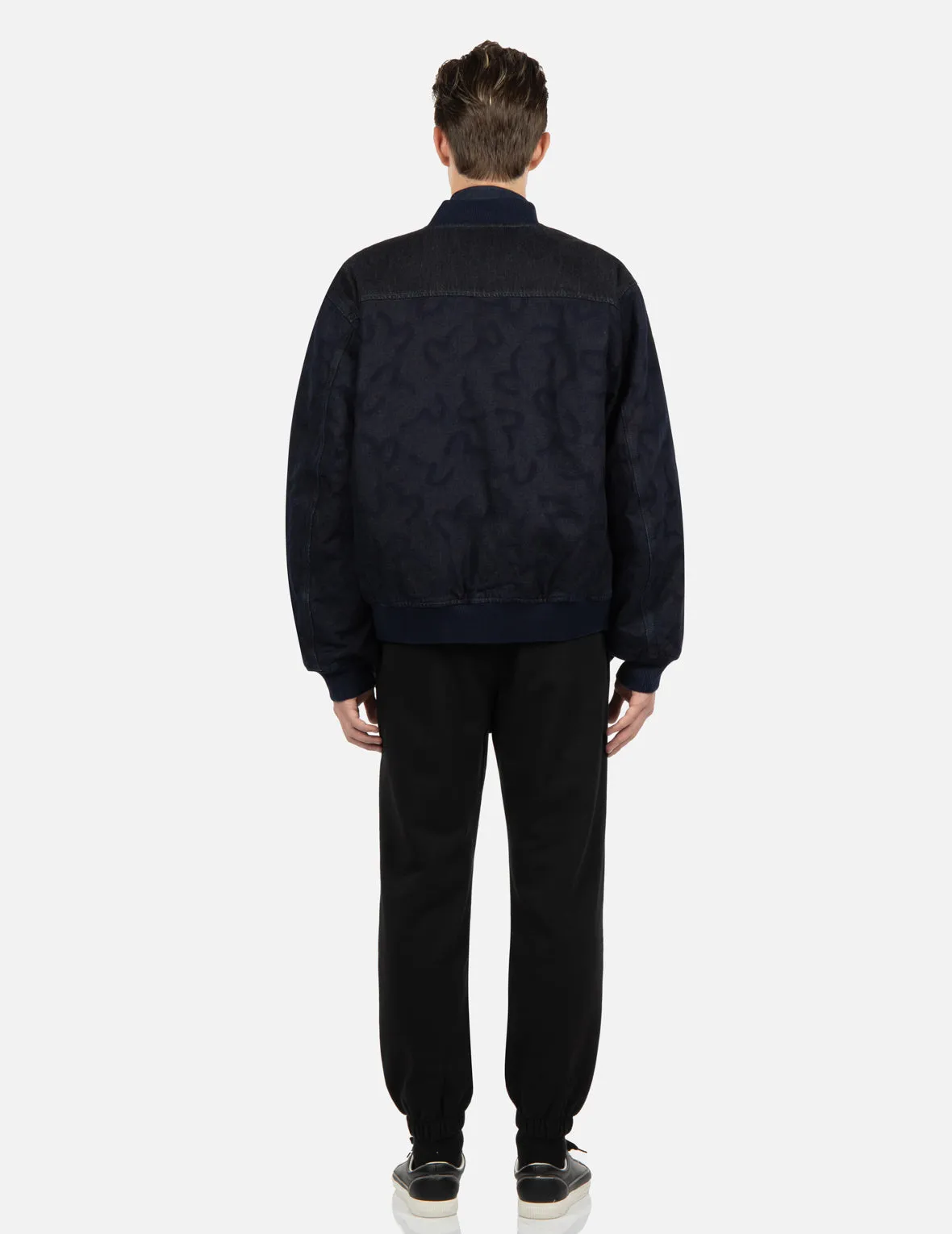 Seagull Jacquard Panelled Bomber Jacket