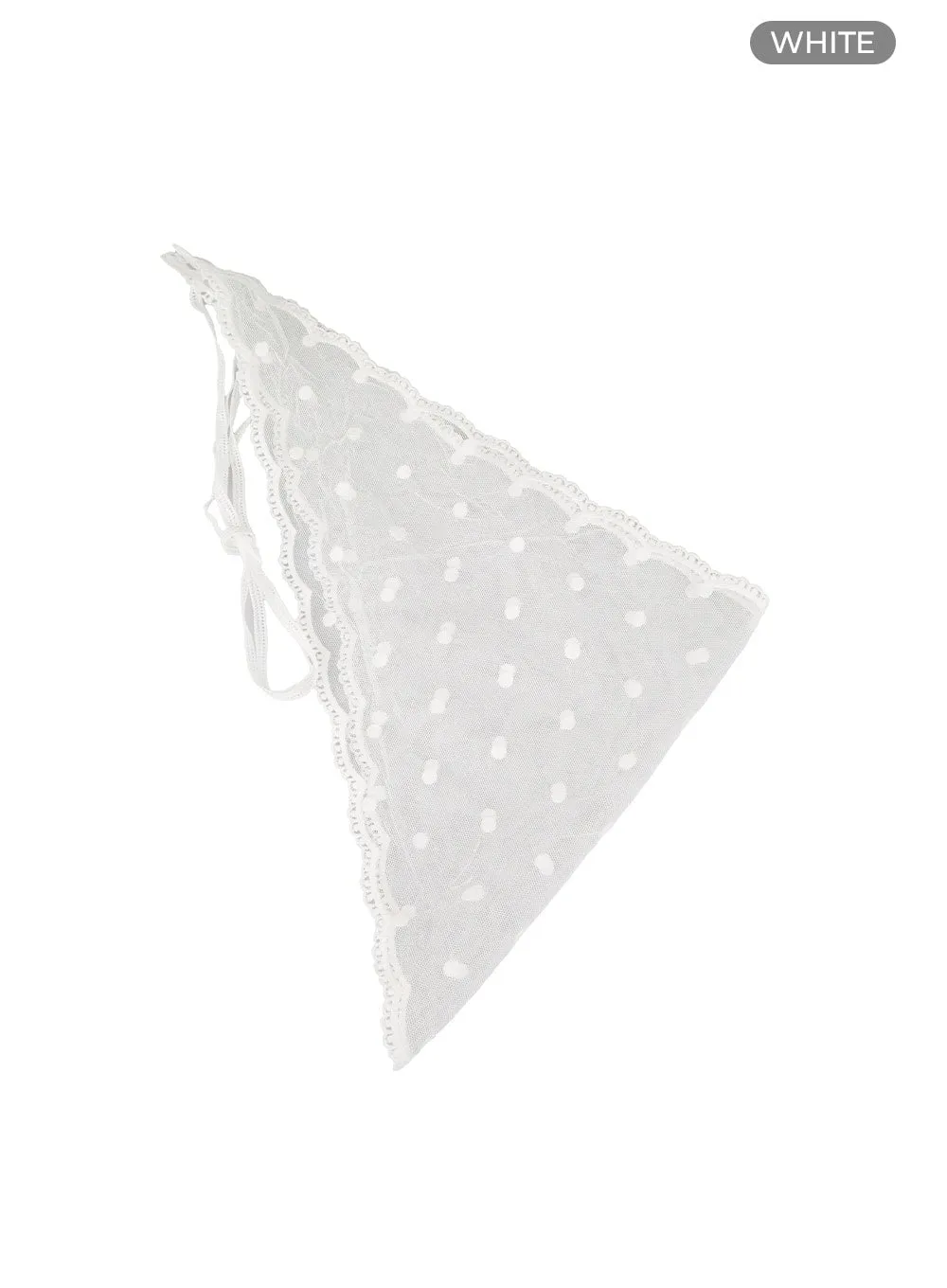 See-Through Polka Dot Head Scarf IS402