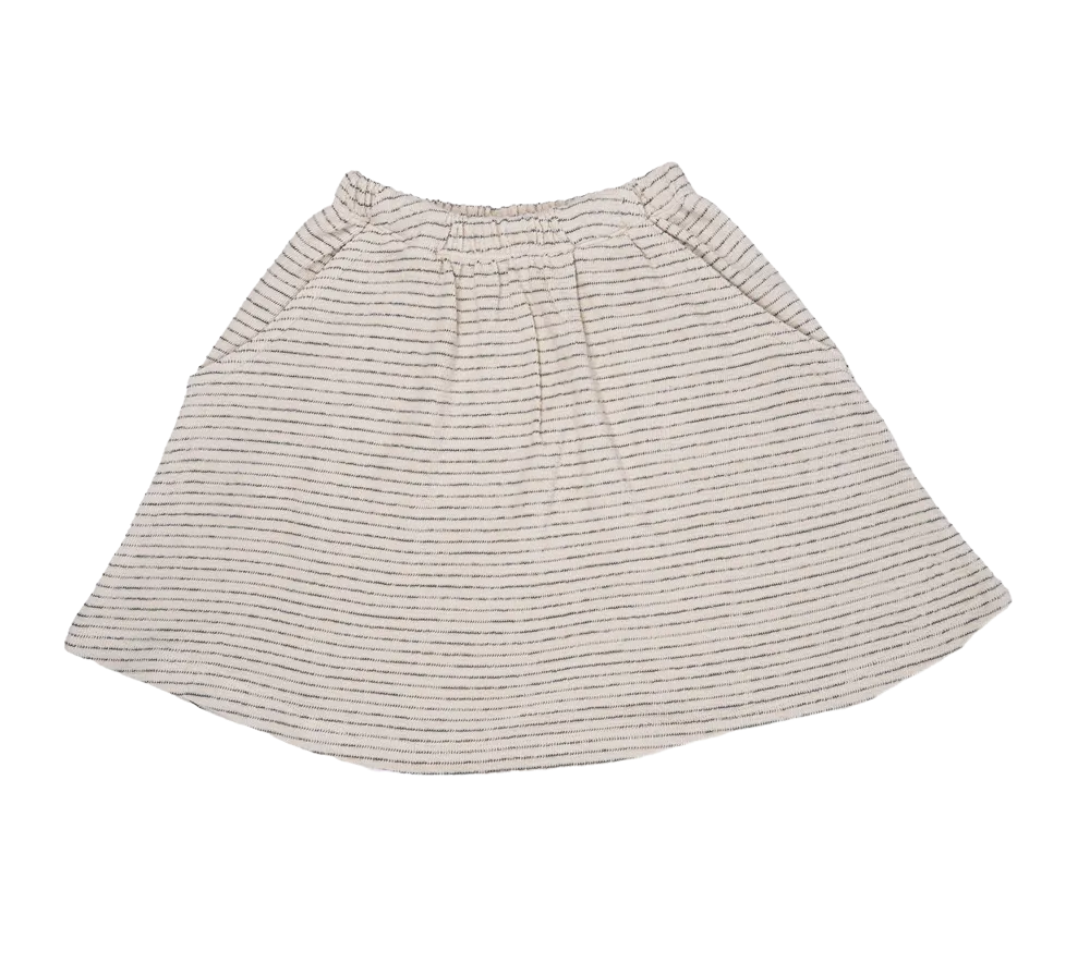 Skirt Rave Mid Length Ecru Stripe